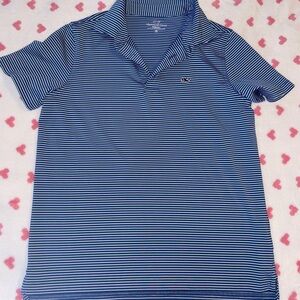 Vineyard vines Blue and White Striped Polo Shirt